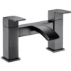 Vellamo City Deck Mounted Bath Filler - Matt Black
