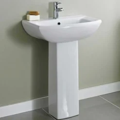 Vellamo City 600mm Full Pedestal & Basin