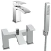 Vellamo City Waterfall Basin Mixer & Bath Shower Mixer Pack
