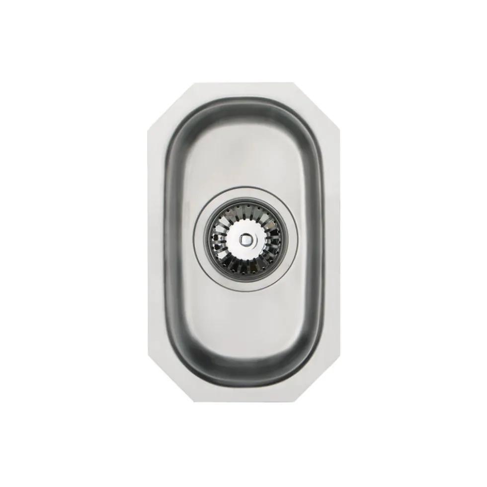 Vellamo Classic 0.5 Bowl Undermount Stainless Steel Kitchen Sink & Waste Kit - 204 x 340mm