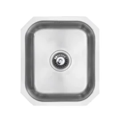 Vellamo Classic Compact 1 Bowl Undermount Stainless Steel Kitchen sink & Waste Kit - 380 x 440mm