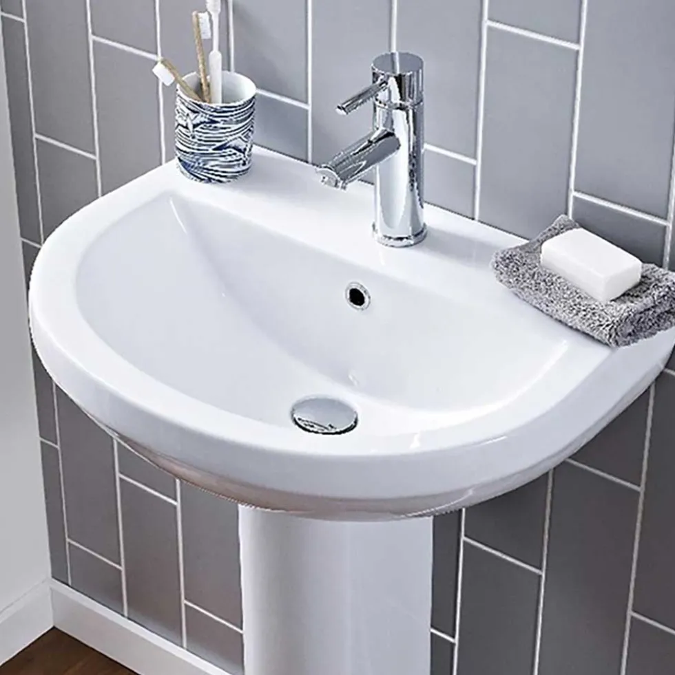 Vellamo Connect 550mm Full Pedestal & Basin