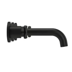 Vellamo Cross Matt Black Crosshead Wall Mounted Tap & Easy Installation Kit