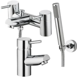 Vellamo Curvo Basin Mixer & Bath Shower Mixer Pack
