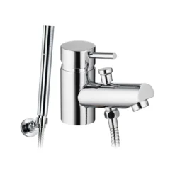 Vellamo Curvo Mono Bath Shower Mixer with Shower Attachment