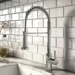 Vellamo Dalston Single Lever Mono Kitchen Mixer Tap with Flexi Spray