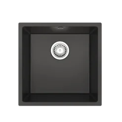 Vellamo Designer 1 Bowl Comite Composite Inset/Undermount Kitchen Sink & Waste - 440 x 440mm