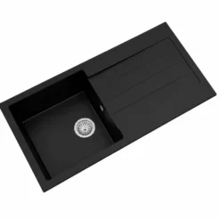 Vellamo Designer 1 Bowl Comite Composite Kitchen Sink & Waste with Reversible Drainer - 1000 x 500mm