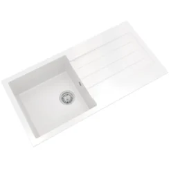 Vellamo Designer 1 Bowl Comite Composite Kitchen Sink & Waste with Reversible Drainer - 1000 x 500mm