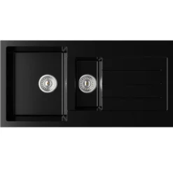 Vellamo Designer 1.5 Bowl Comite Composite Kitchen Sink & Waste with Reversible Drainer - 1000 x 500mm