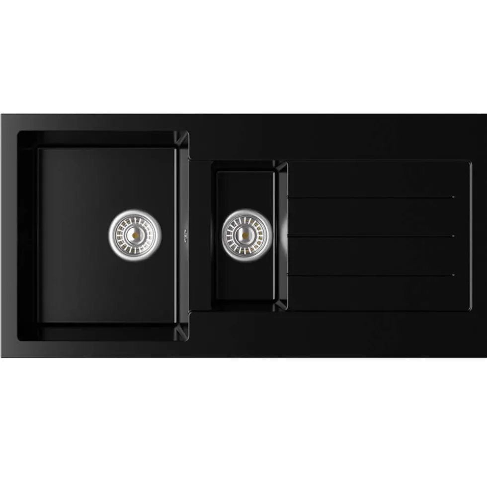 Vellamo Designer 1.5 Bowl Comite Composite Kitchen Sink & Waste with Reversible Drainer - 1000 x 500mm