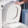 Vellamo D-Shaped Soft-Close Toilet Seat with Quick Release Hinges - 450 x 370mm