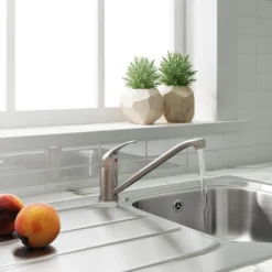 Vellamo Echo Single Lever Mono Kitchen Mixer - Brushed Nickel