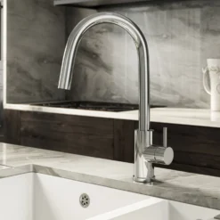Vellamo Eclipse Concealed Pull Out Spray Single Lever Mono Kitchen Mixer Tap