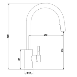 Vellamo Eclipse Concealed Pull Out Spray Single Lever Mono Kitchen Mixer Tap