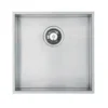 Vellamo Edge 1 Bowl Inset/Undermount Brushed Stainless Steel Kitchen Sink & Waste - 430 x 430mm
