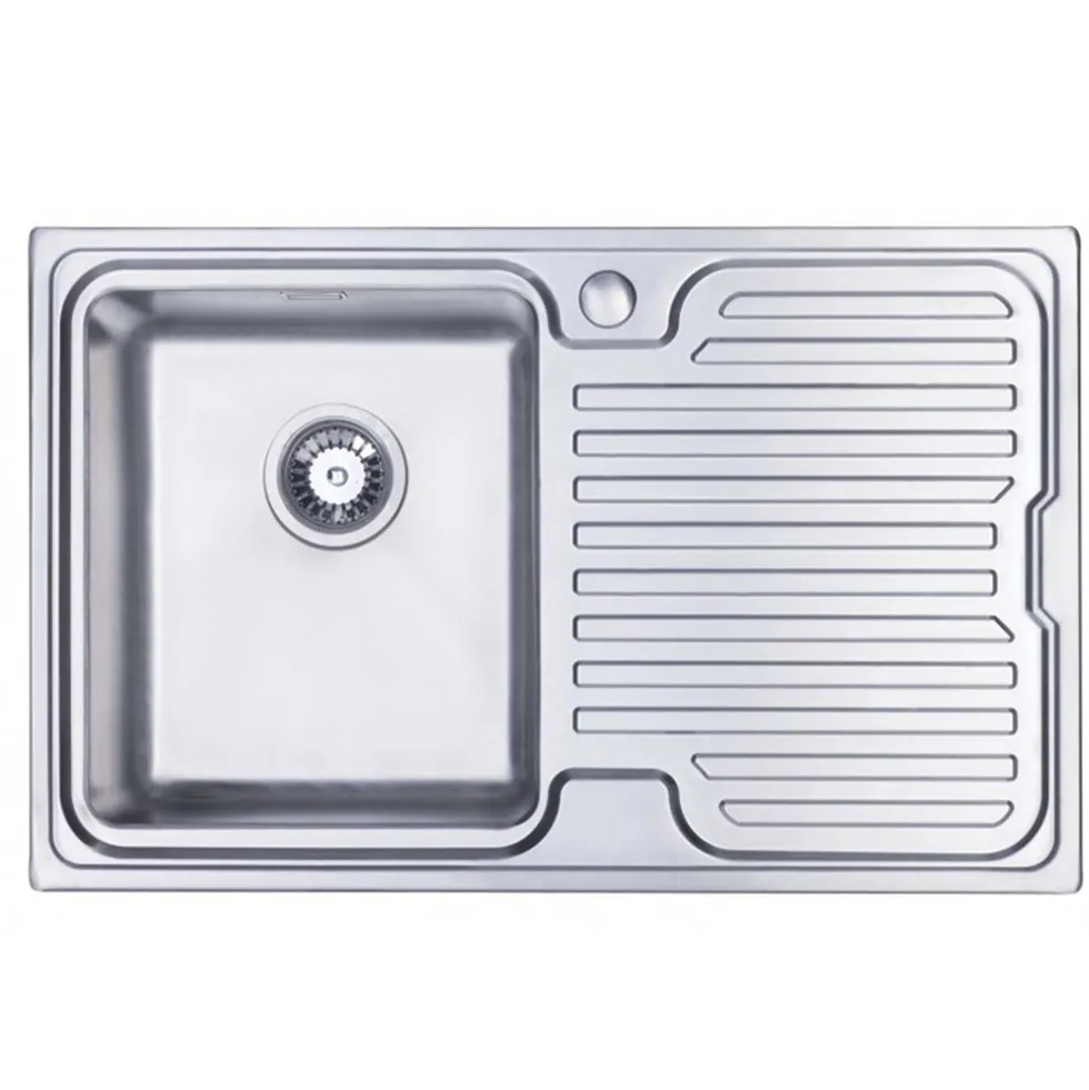 Vellamo Endure Thick-Gauge Compact 1 Bowl Stainless Steel sink & Waste Kit - 800 x 500mm