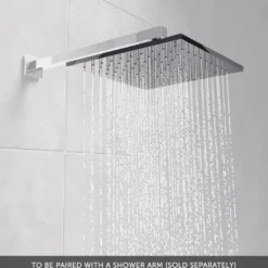 Vellamo Forte Square ABS Fixed Shower Head 200mm