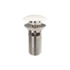 Vellamo Gloss White Ceramic Slotted Click Clack Basin Waste