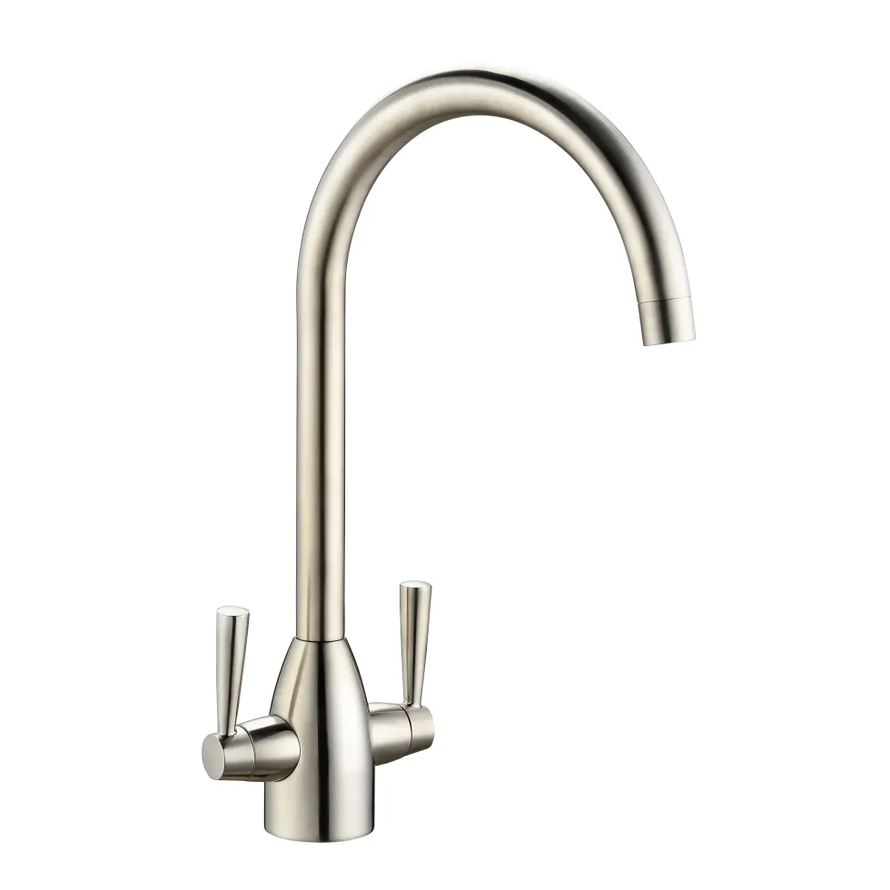 Vellamo Hero Mono Kitchen Mixer Tap - Brushed Nickel