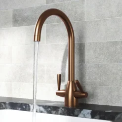 Vellamo Hero Twin Lever Mono Kitchen Mixer Tap
