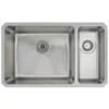 Vellamo Horizon Undermount 1.5 Bowl Stainless Steel Kitchen Sink & Waste Kit with Left Hand Main Bowl - 740mm x 450mm