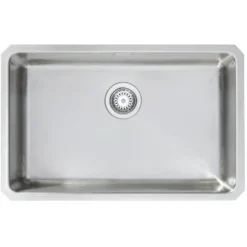 Vellamo Horizon Undermount Extra Large Single Bowl Stainless Steel Kitchen Sink & Waste Kit - 700mm x 450mm