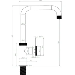 Vellamo Industrial Single Lever Mono Kitchen Mixer Tap