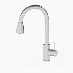 Vellamo Inspire Pull Out Spray Mono Kitchen Mixer Tap - Brushed Steel