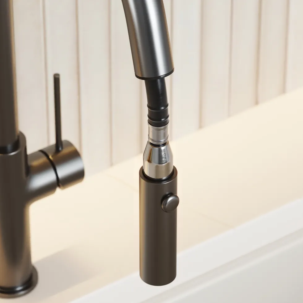 Vellamo Kara Pull Out Spray Single Lever Mono Kitchen Mixer Tap