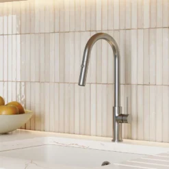 Vellamo Kara Pull Out Spray Single Lever Mono Kitchen Mixer Tap
