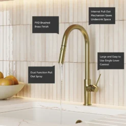 Vellamo Kara Pull Out Spray Single Lever Mono Kitchen Mixer Tap