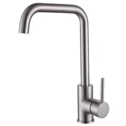 Vellamo Koro Single Lever Mono Kitchen Mixer Tap - Brushed Stainless Steel