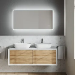 Vellamo LED Frame Mirror with Touch Sensor, Demister & Bluetooth - 1200 x 600mm