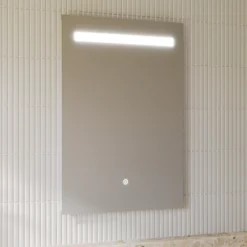 Vellamo LED Illuminated Bathroom Mirror with Demister Pad & Shaver Socket - 500 x 700mm