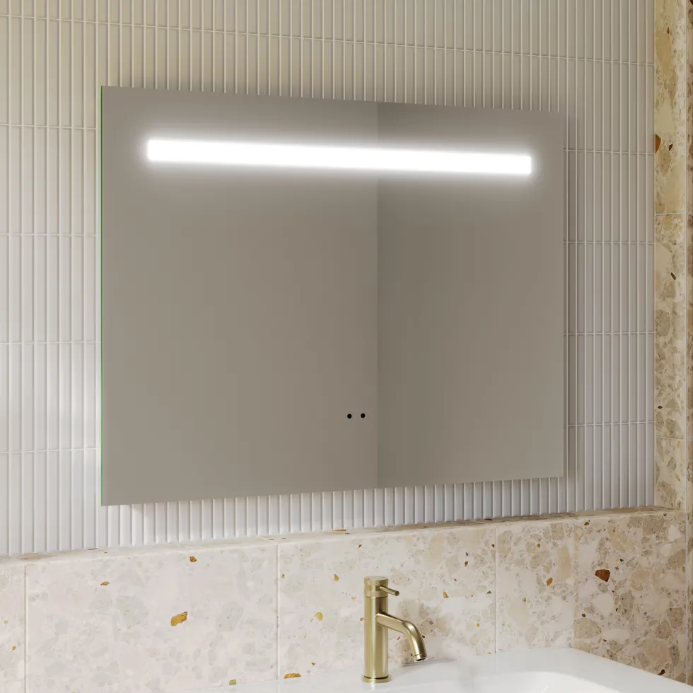 Vellamo LED Illuminated Bathroom Mirror with Demister Pad & Shaver Socket - 600 x 800mm