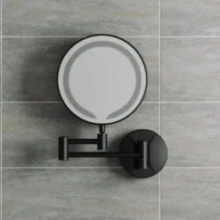 Vellamo LED Illuminated Round Magnifying Wall Mirror with Pull Out Magnetic Sensor - 200mm