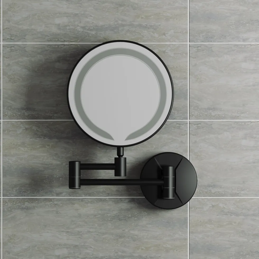 Vellamo LED Illuminated Round Magnifying Wall Mirror with Pull Out Magnetic Sensor - 200mm