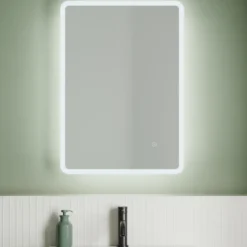 Vellamo LED Illuminated Universal Bathroom Mirror with Demister Pad - 500 x 700mm