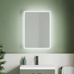 Vellamo LED Illuminated Universal Bathroom Mirror with Demister Pad - 500 x 700mm