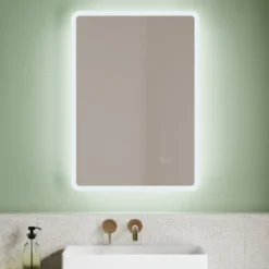 Vellamo LED Illuminated Universal Bathroom Mirror with Demister Pad & Bluetooth - 700mm x 500mm
