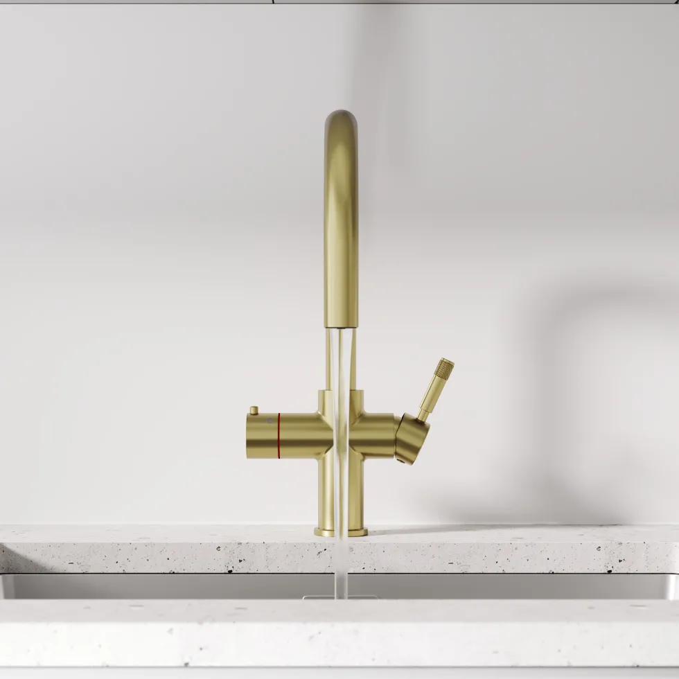 Vellamo Luna 4-in-1 Pull Out Instant Boiling Water Tap with Boiler & Filter