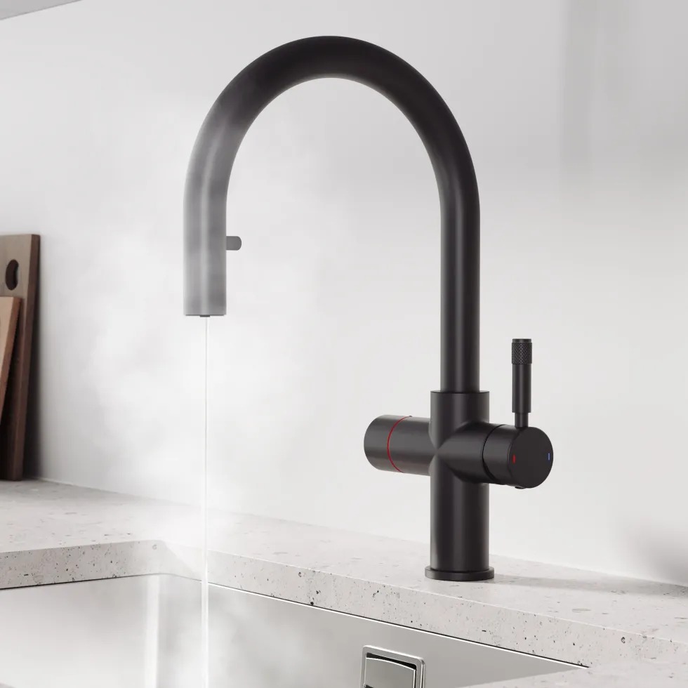 Vellamo Luna 4-in-1 Pull Out Instant Boiling Water Tap with Boiler & Filter