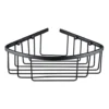 Vellamo Matt Black Corner Shower Basket