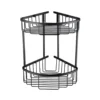 Vellamo Matt Black Double Corner Shower Basket