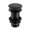 Vellamo Matt Black Unslotted Clicker Basin Waste