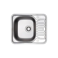 Vellamo Minima Ultra Compact 1 Bowl Satin Stainless Steel Kitchen Sink & Waste - 580 x 488mm