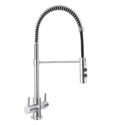 Vellamo Mini Pro Kitchen Mixer Tap with Pull Out Spray Spout - Polished Chrome