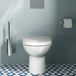 Vellamo Modern D-Shaped Back to Wall Toilet with Soft Close Seat