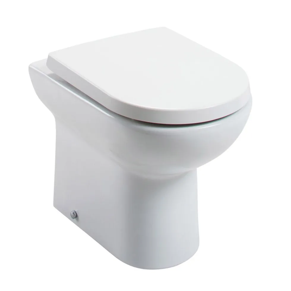Vellamo Modern D-Shaped Back to Wall Toilet with Soft Close Seat